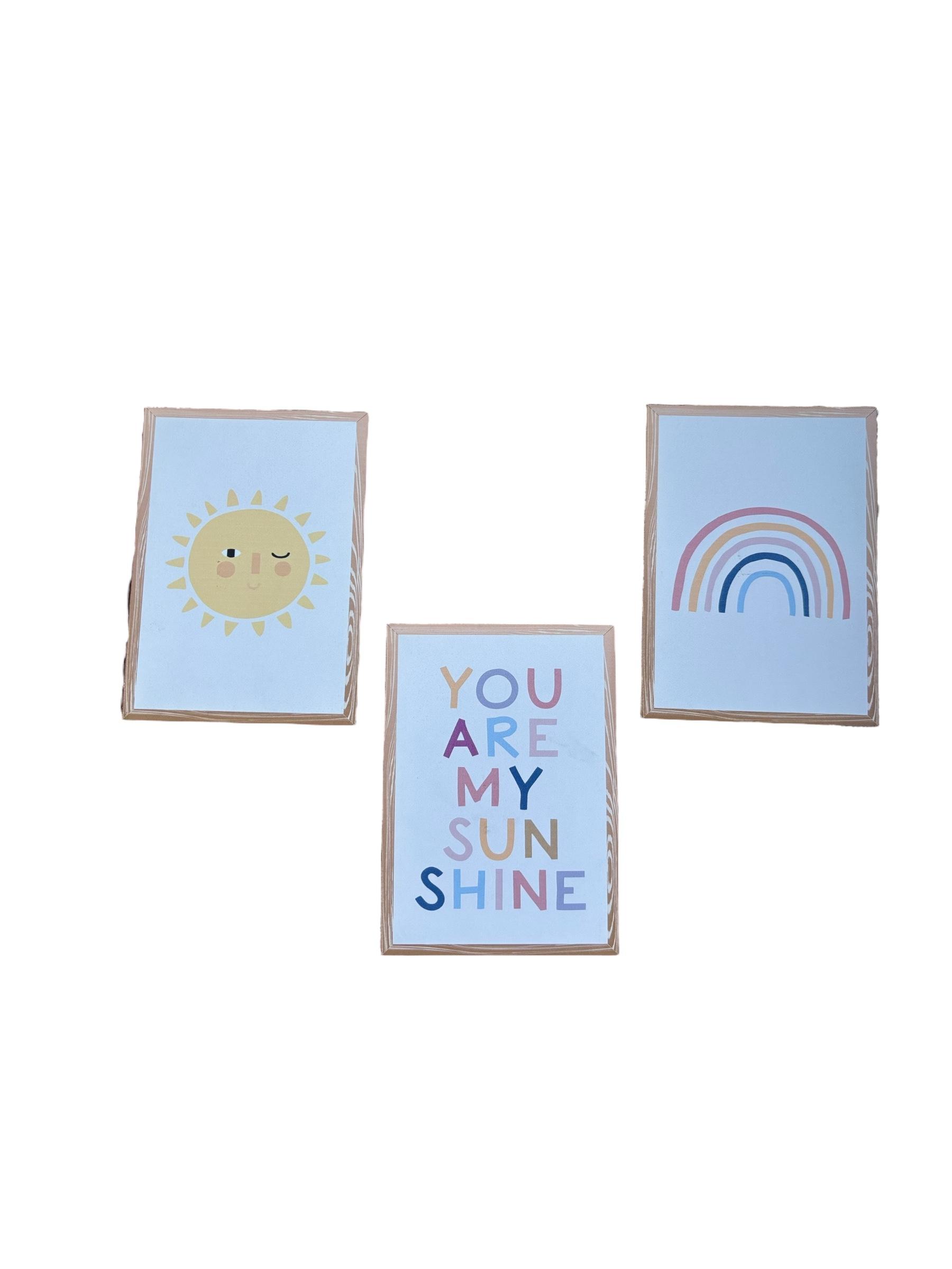 Gökkuşağı & Güneş Bebek/Çocuk Odası Mdf Tablo