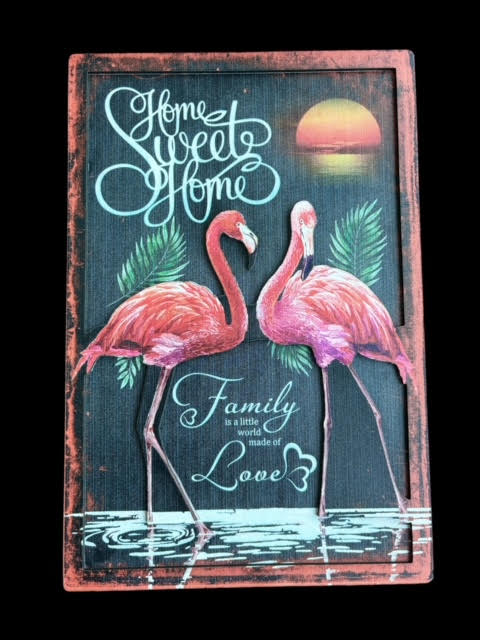 Flamingo 3D Kabartmalı Dekorasyon Tablo