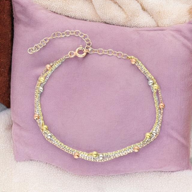 Üçlü Zincir Top Model Bileklik