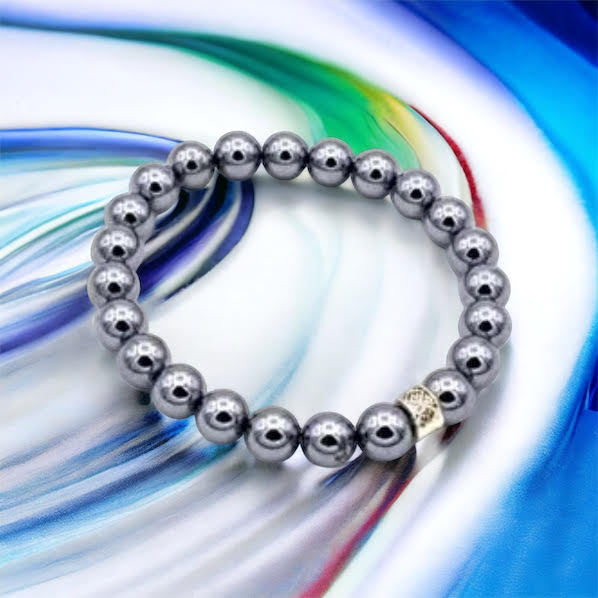 Unisex Hematit Doğal Taş Bileklik