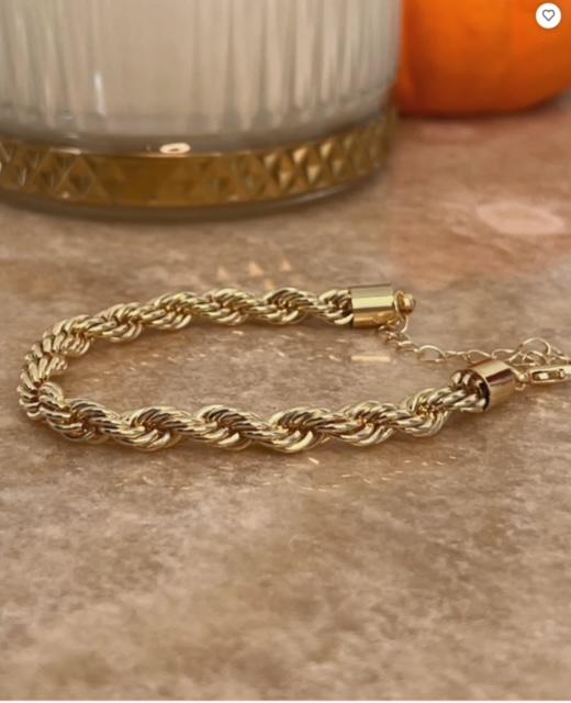 Gold Kalın Burgu Model Zincir Bileklik