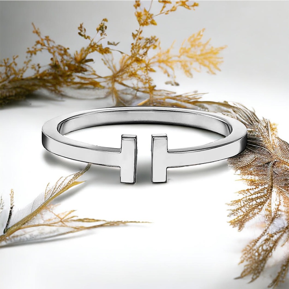 Tiffany Model T Uçlu Desenli Kelepçe Bileklik