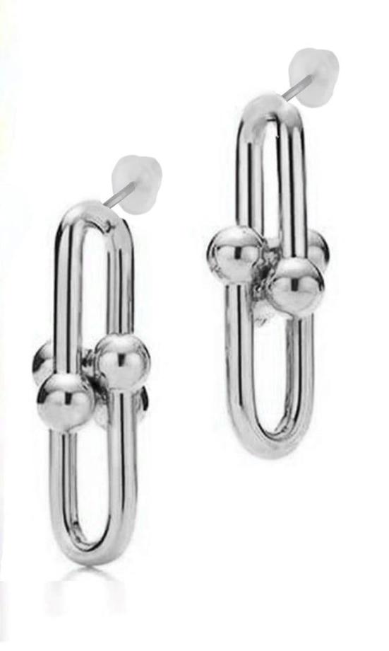 Kısa İkili Tiffany Blanca Küpe