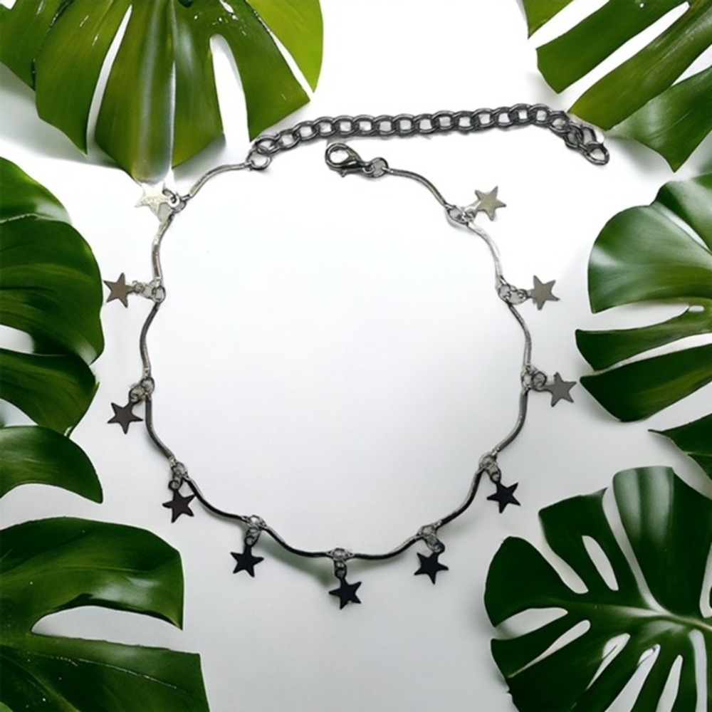 Gümüş/Altın Kaplama Yıldız Motifli Halhal