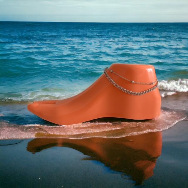 Gümüş Renk Top Eski Tilki Zincir Halhal