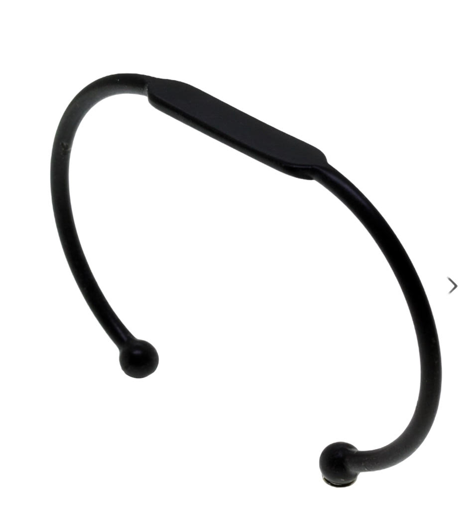 Unisex Mat Siyah Spotify  Kelepçe Bileklik