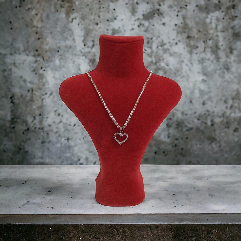 Zirkon Taşlı Su Yolu Kalp Kolye