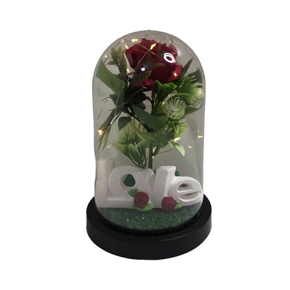 Love Akrilik Işıklı Fanus