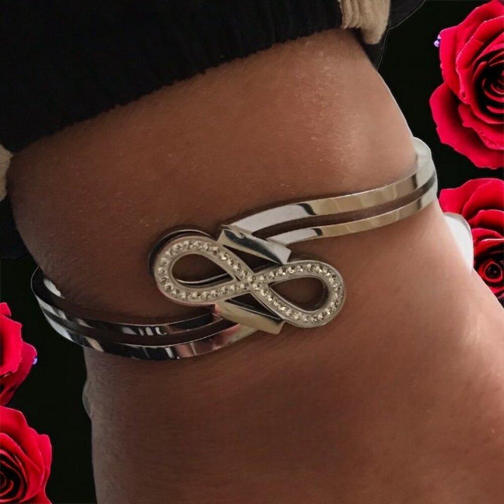 SONSUZLUK Çelik Kelepçe Bileklik