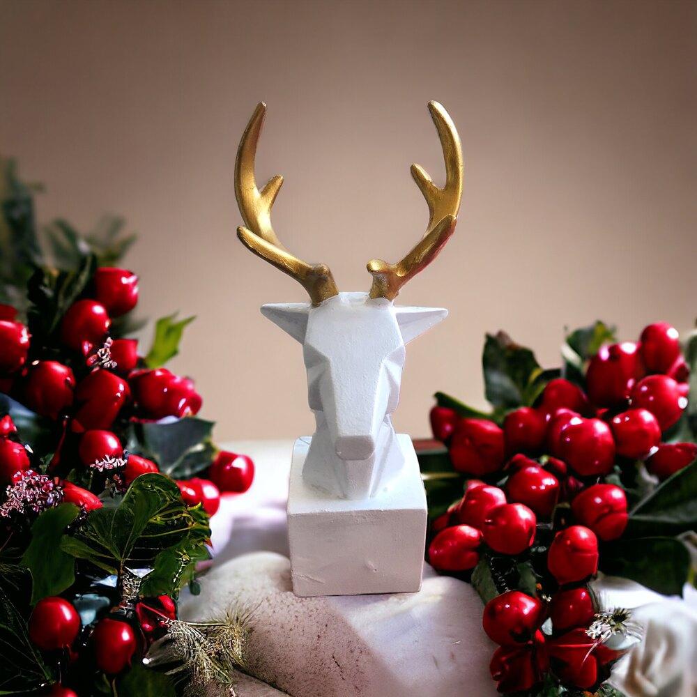 Polyester Geyik Heykeli Kübik Model