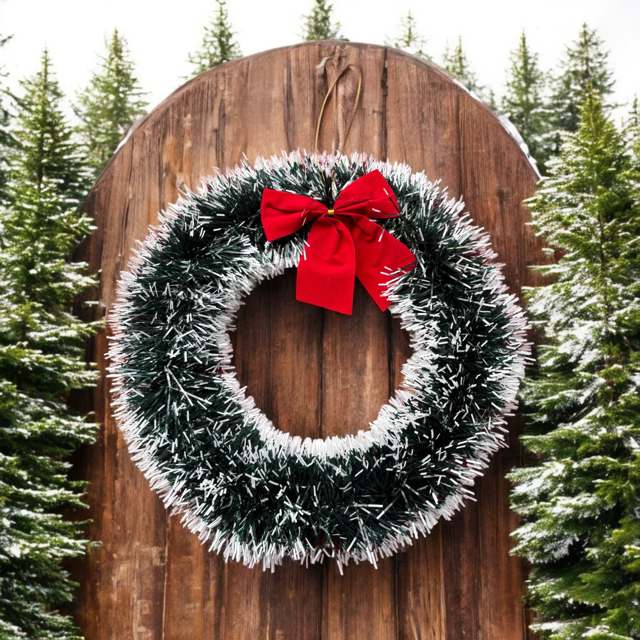 Sade Yılbaşı Çelenk Kapı Süsü