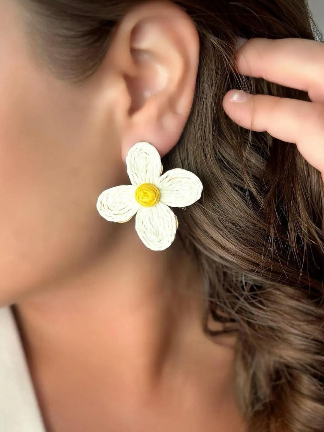 Bohem Çiçekli Küpe