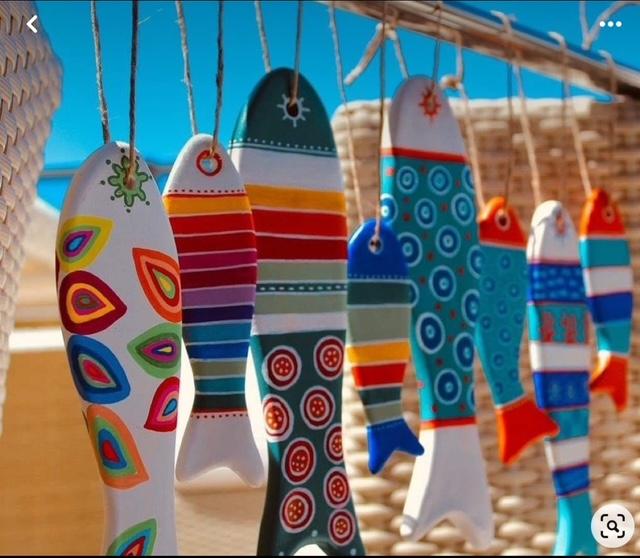 4lü  Balık Bahçe-balkon Duvar Süsü Seti