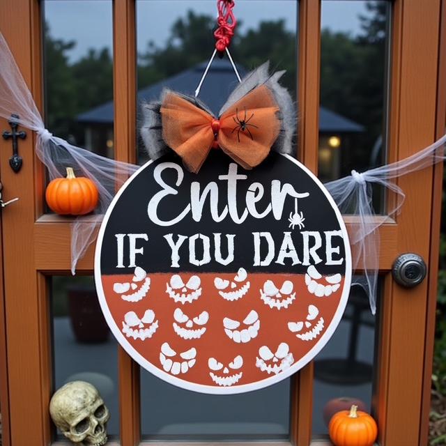 Enter if you Dare Ahşap Kapı/Duvar Süsü