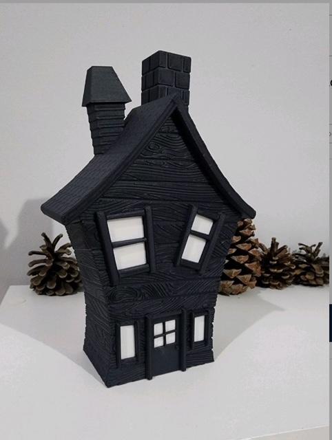 Işıklı Haunted House Masaüstü Dekoru