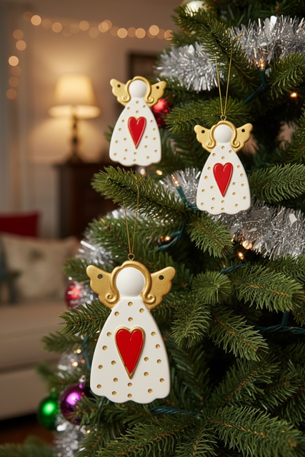 3’lü Yılbaşı Melek Çam Ağacı Süsü